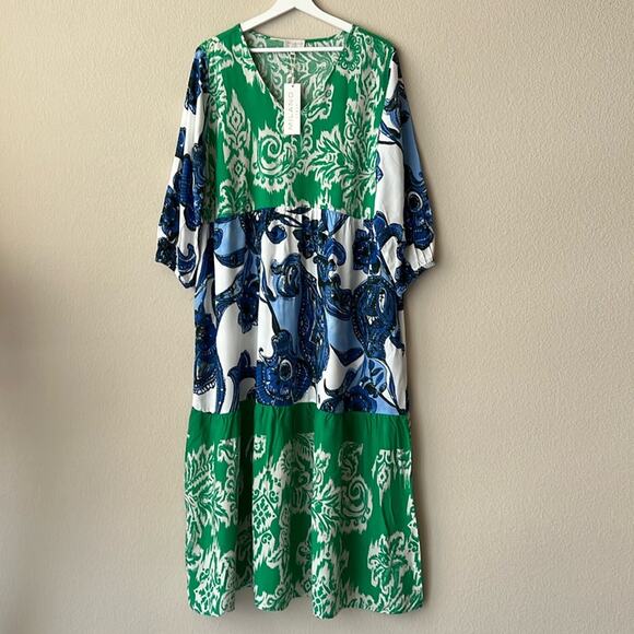 Milano Italy Dresses & Skirts - NWT Milano Italy %100 Viscose Tiered Dress Size 8